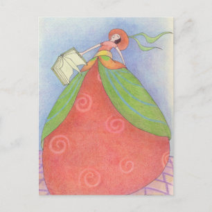 Book Girl Postcard