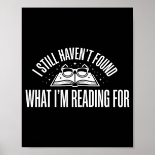 Book glasses cool men women kids reading poster