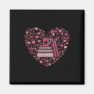 Book Heart Book Reader Gift Bookworm Nerd Love Rea Magnet
