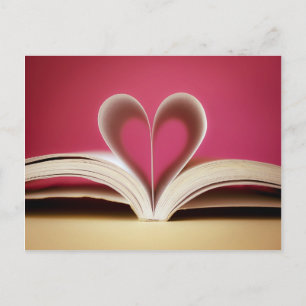 Book Heart Postcard