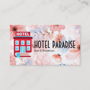Book Hotel Logo   Bed Breakfast   Flowers Business Card