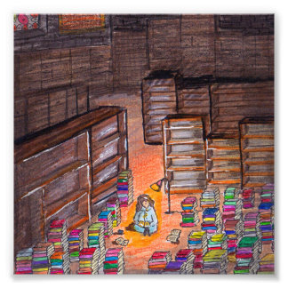 Book hunger photo print