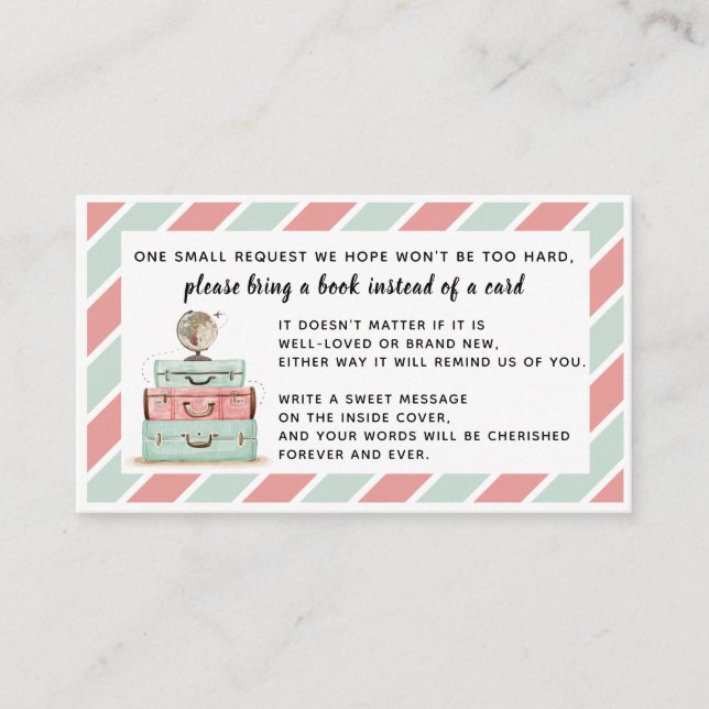 Book instead of Card Coral Mitn Travel Insert (Front)