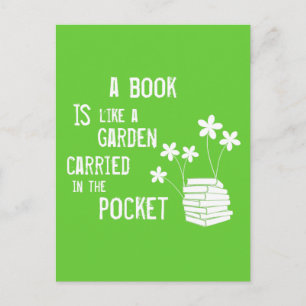 Book Is Like A Garden Carried In The Pocket Postcard