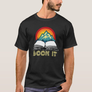Book It Vintage Sunset Retro Reading Book T-Shirt