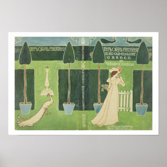 Book Jacket design for 'A Floral Fantasy in an Old Poster (Front)