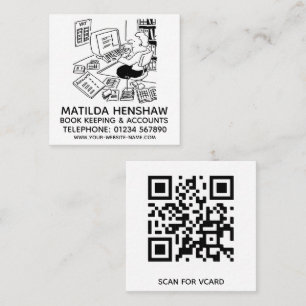 Book Keeping & Accounts Square Business Card