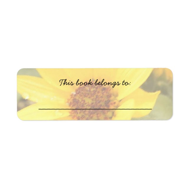 Book Label Return Address Label (Front)