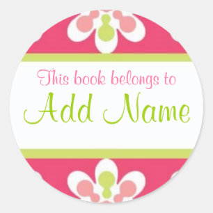 Book Label "this book belongs to" Retro
