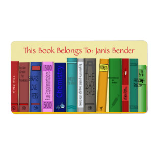 Book Label With Books