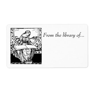 Book labels~ From the Library of... Mediaeval maid