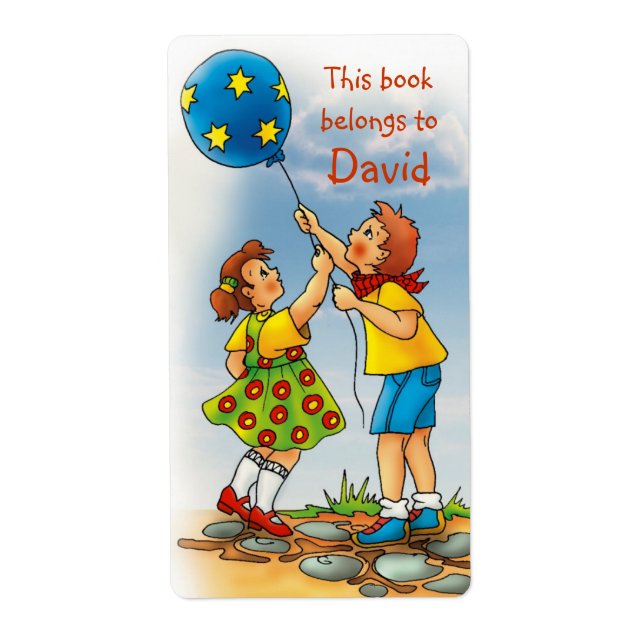 Book Labels with kids (Front)