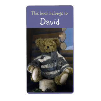 Book Labels with teddy bear