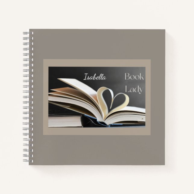 Book Lady, Personalzed Reading Hobby Gift for Her (Front)