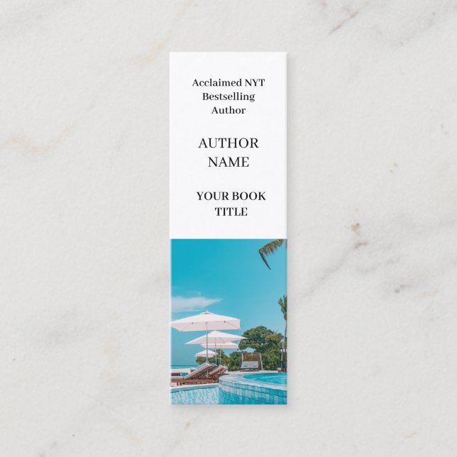 Book Launch | Author Mini Promotional Design Business Card (Front)