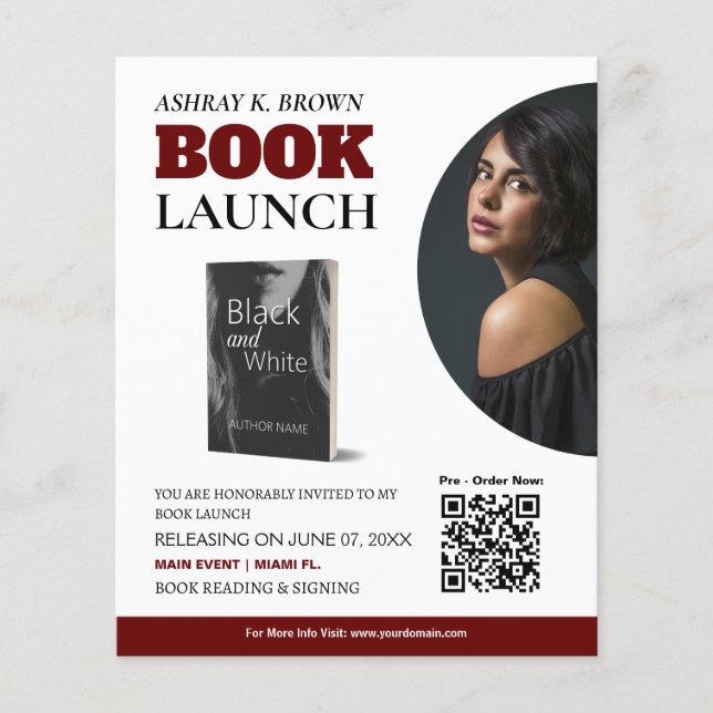 Book Launch Editable Flyer (Front)