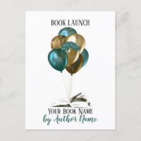 Book Launch Party Invitation Postcard