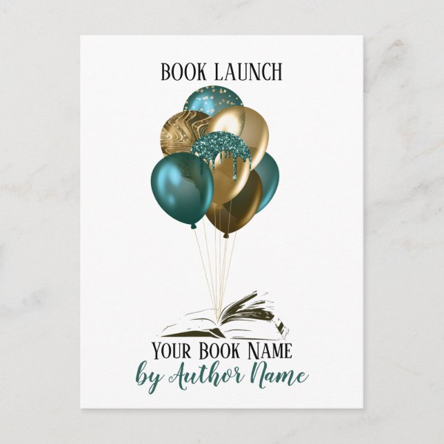 Book Launch Party Invitation Postcard (Front)