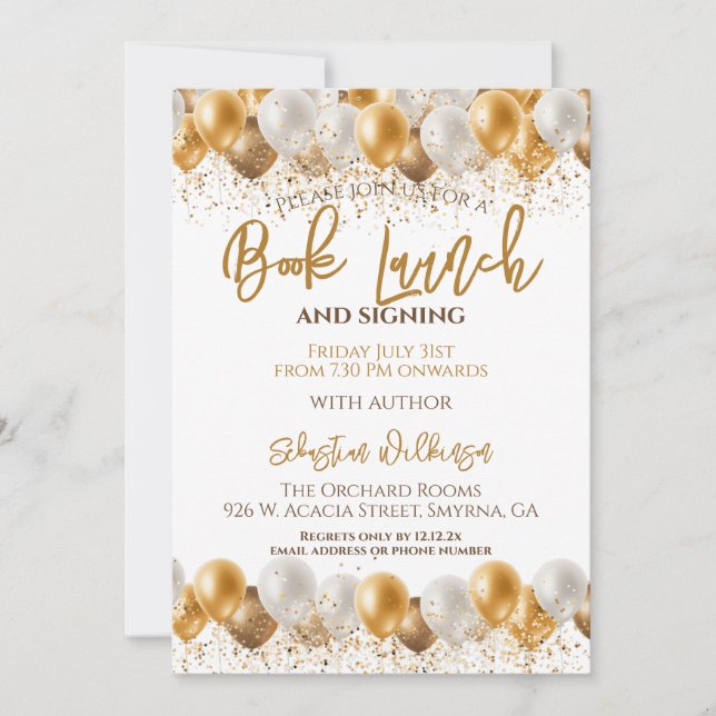 Book Launch Signing Party Invitation (Front)