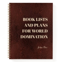 Book Lists and Plans Typographical Funny Witty