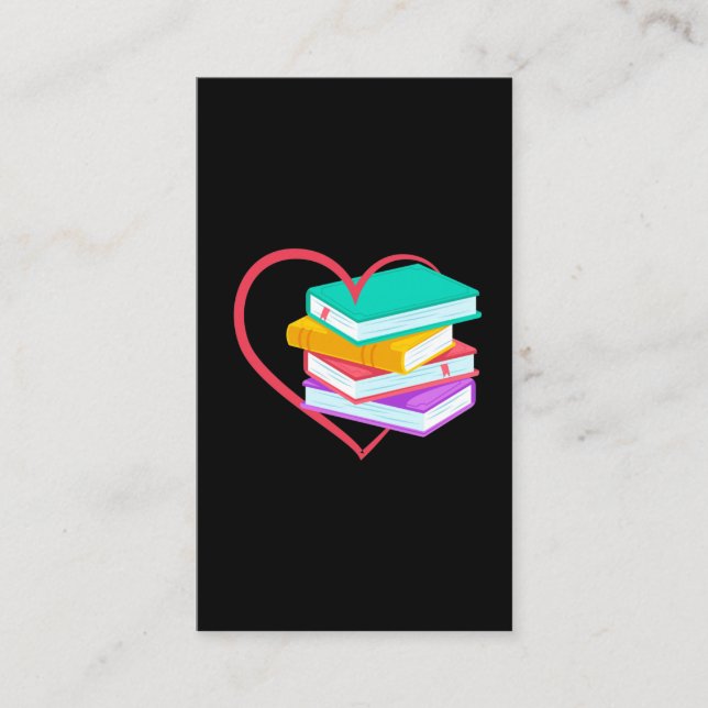 Book Love Bookworm Reader Cute Reading Business Card (Front)