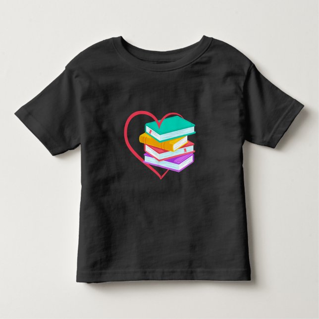 Book Love Bookworm Reader Cute Reading Toddler T-Shirt (Front)