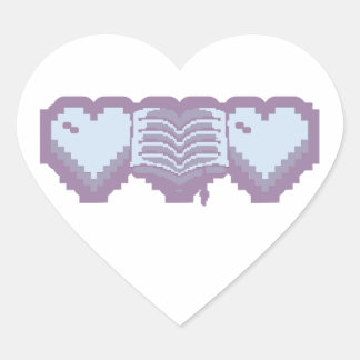 Book Love Heart Sticker