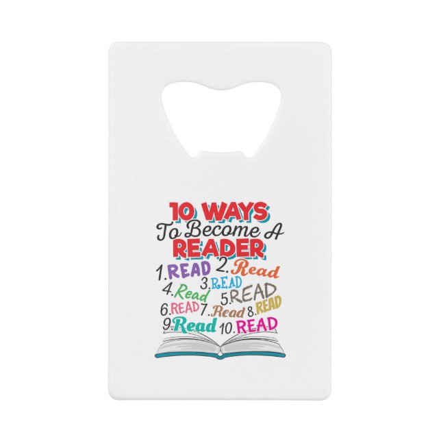 Book Lover 10 Ways to Become a Reader (Front)