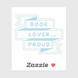 Book Lover and Proud Pastel Blue Retro