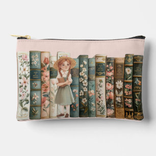 Book Lover Anne of Green Gables Floral Books Accessory Pouch