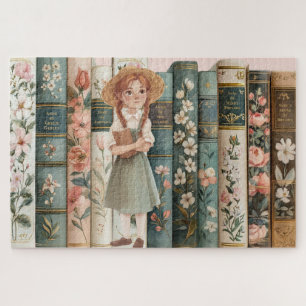 Book Lover   Anne of Green Gables   Floral Books Jigsaw Puzzle