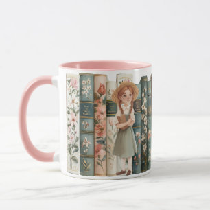 Book Lover   Anne of Green Gables   Floral Books Mug