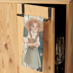 Book Lover   Anne of Green Gables   Floral Books Tea Towel