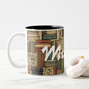 Book Lover Any Occasion  Two-Tone Coffee Mug