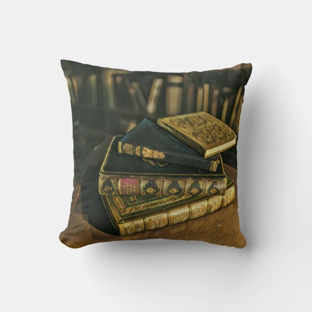 Book lover artwork cushion (Front)