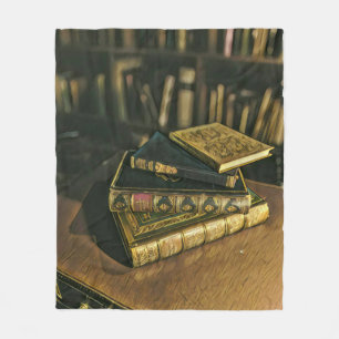 Book lover artwork fleece blanket