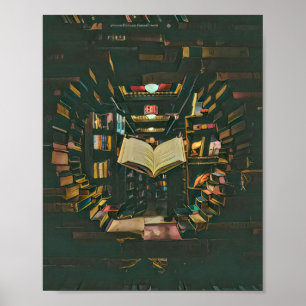 Book lover artwork poster