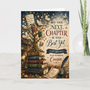 Book Lover Birthday Card for Cousin
