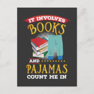 Book Lover - Books And Pyjamas Postcard