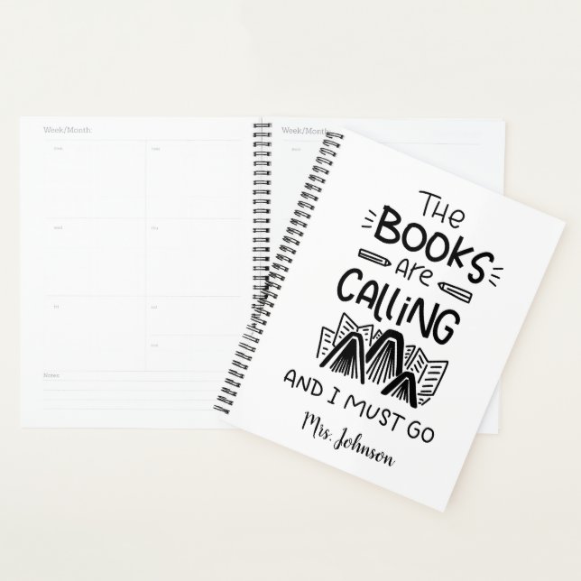 Book Lover, Bookworm Inspirational Quote Planner (Display)