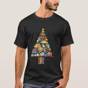 Book Lover Bookworm Librarian Teacher Book Christm T-Shirt