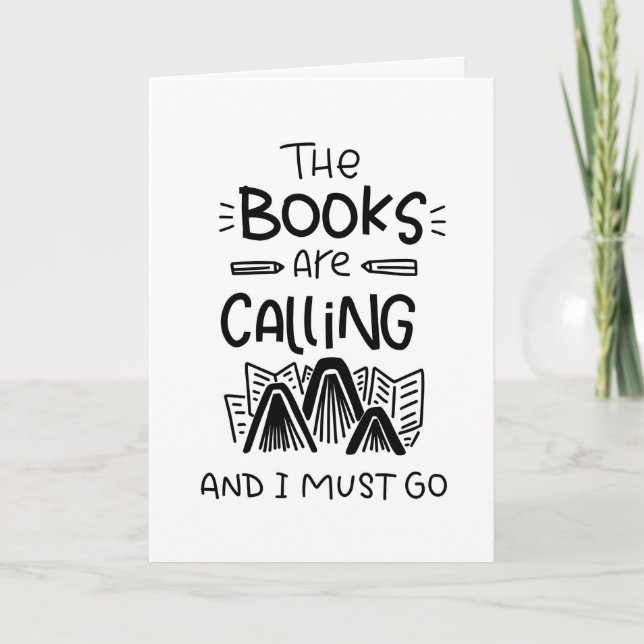 Book Lover, Bookworm, Reading Quote Greeting Card (Front)