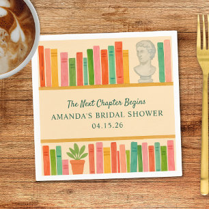 Book Lover Bridal Shower   Chic Fun "New Chapter"  Napkin
