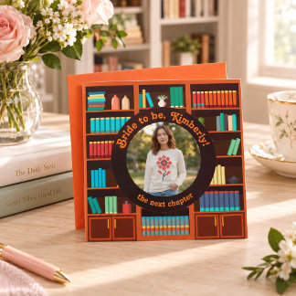 Book Lover Bridal Shower Photo Invitation 