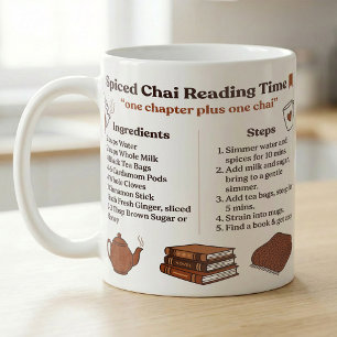 Book Lover Chai Recipe Cozy Night Coffee Mug