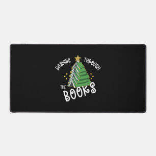 Book Lover Christmas Tree Holiday Reading Desk Mat
