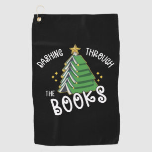 Book Lover Christmas Tree  Holiday Reading  Golf Towel