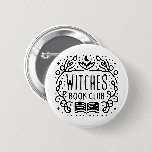 Book lover club witch academia aesthetic 6 cm round badge (Front & Back)