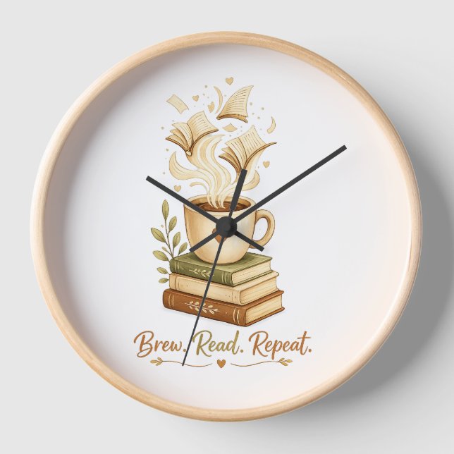 book lover | Cosy Coffee & clock (Front)