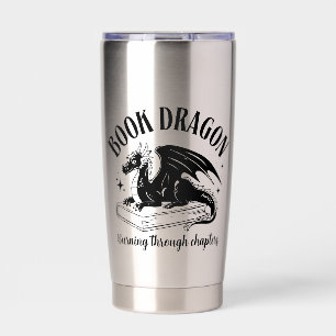 Book Lover Dragon Fantasy Reader Gift Insulated Tumbler